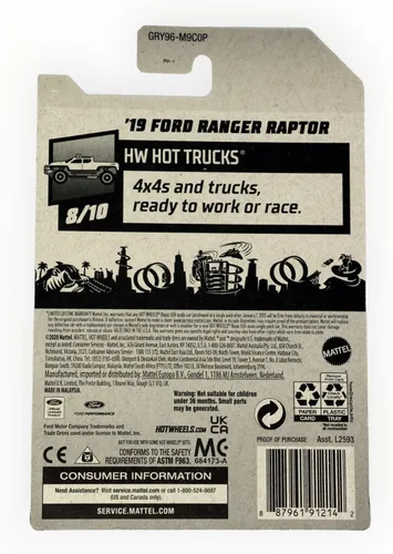 Vista 2 de Hot Wheels 2021, Ford Ranger Raptor Green '19, HW Hot Trucks 8/10, 236/250