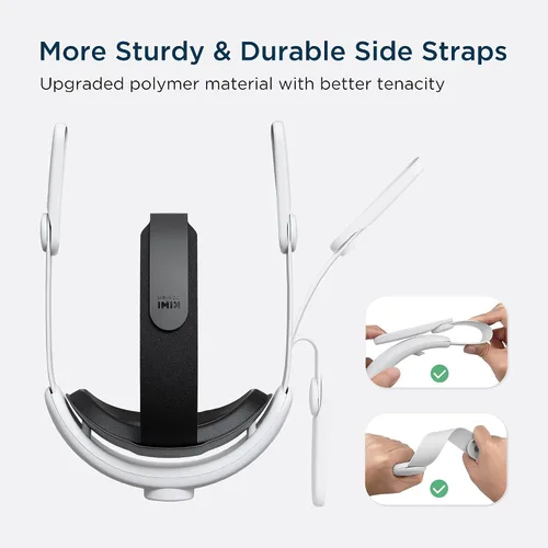Vista 5 de KIWI design Correa cómoda para la cabeza con funda de transporte accesorios compatibles con Quest 2