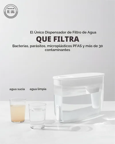 Vista 2 de LifeStraw Home BPA-Free Water Filter Dispenser, 18-Cup, Midnight Blue Azul medianoche