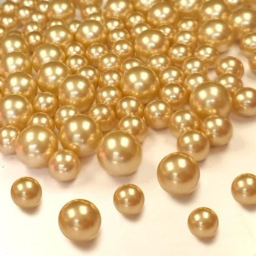 Vista 9 de 140 perlas para relleno de jarrón, cuentas de maquillaje para jarrón, cuentas de maquillaje para soporte de pinceles, cuentas redondas de perlas
