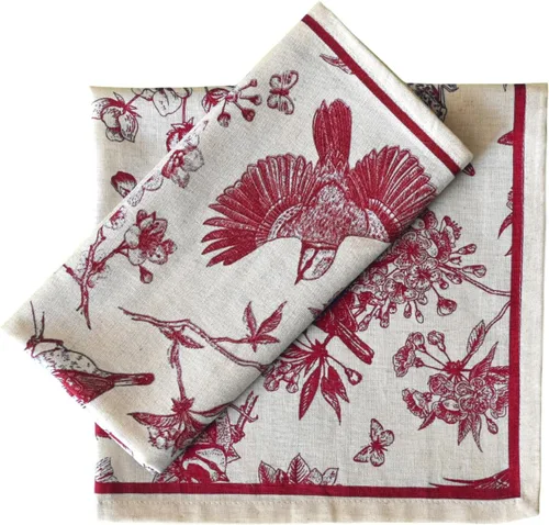 Vista 91 de Fingercraft - Juego de 12 servilletas de tela de mezcla de algodón y lino, con estampado, perfecta para fiestas, cenas, bodas, cócteles y Navidad