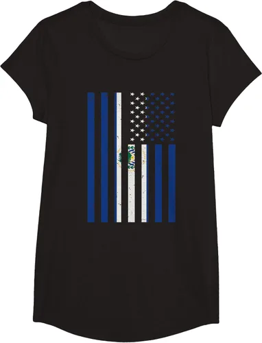 Vista 4 de El Salvador Shirt - El Salvador USA America Flag Men Women T-Shirt