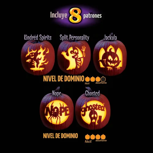 Vista 7 de Pumpkin Masters – Kit de cortar calabazas, el preferido de los niños de Estados Unidos, individual, Coral