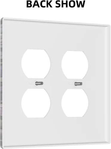 Vista 31 de Decorative Outlet Covers Blue Background White Cat Daisy Floral 2-Gang 1-Gang Wall Plate Single Toggle/Rocker Farmhouse Style Light Switch Covers