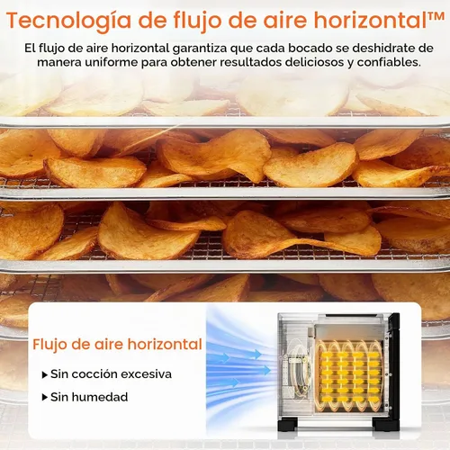Vista 3 de Deshidratador de alimentos, 8 bandejas de acero inoxidable