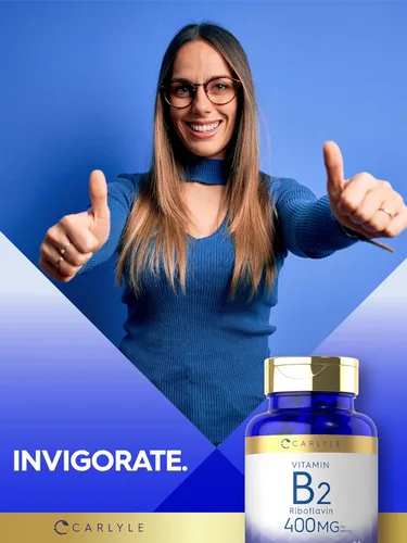 Vista 7 de Carlyle Vitamina B-2 400 mg 180 unidades Suplemento sin OMG, sin gluten Riboflavina B2