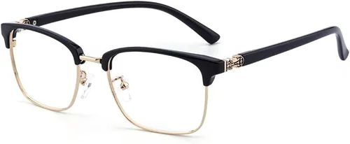 Vista 15 de GUDVUE Gafas de bloqueo de luz azul para hombre, gafas rectangulares ligeras
