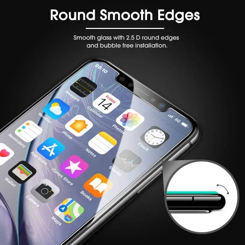 Vista 8 de OMOTON Paquete de 3 protectores de pantalla diseñados para iPhone 11 y iPhone XR (6.1 pulgadas), protección de vidrio templado mejorada, compatible