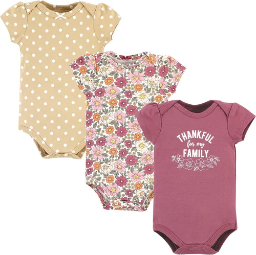 Vista 453 de Hudson Baby baby-girls Cotton Bodysuits 3-pack
