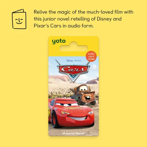 Vista 2 de YOTO Disney Pixar Junior Novels: Cars - Tarjeta de audio para niños para usar con reproductor y mini dispositivo de audio todo en 1, escucha
