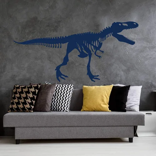 Vista 4 de Calcomanía de pared grande de esqueleto Tyrannosaurus Rex - Trex Wall Decal (negro)