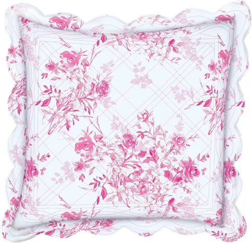 Vista 45 de BrylaneHome Almohada cuadrada Florence - Flor antigua