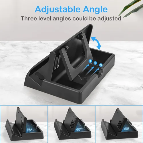 Vista 3 de marspell Base de soporte para cubierta de vapor, soporte plegable ajustable mejorado compatible con consola de cubierta de vapor de válvula