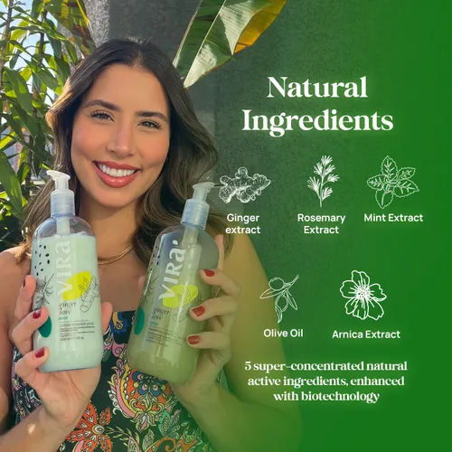 Vista 5 de VIRÁ Juego de champú y acondicionador brasileño, sin parabenos, tratamiento hidratante profundo, recuperación del cabello, acción refrescante