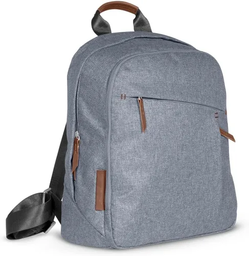 Vista 17 de UPPAbaby Mochila cambiador - Bolsillo para botella y portátil, funda para carrito - Ada Ada-sand Melange Cuero Castaño