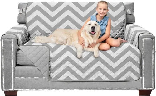 Vista 176 de Sofa Shield - Funda para sofá Loveseat con correa patentada, protector de cojín, funda reversible diseñada en EE. UU. resistente a manchas