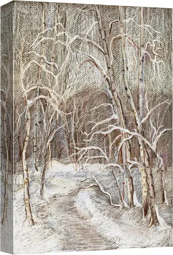 Vista 29 de SIGNFORD Lienzo impreso para pared, árboles de abedul dorados de otoño, bosque, decoración de guardería, paisaje decorativo, relajante, tranquilo