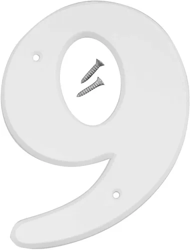 Vista 16 de Hy-Ko Número de casa de plástico de 6 pulgadas, números elevados modernos para casa exterior, marcado cómodo y duradero para dirección del hogar