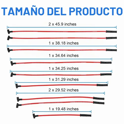 Vista 6 de Distribuidor HEI con cables de bujía de repuesto para Chevy SBC 350 BBC 454