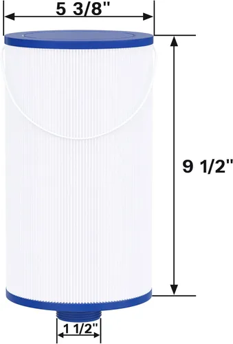 Vista 2 de Filtro de spa Wowreed compatible con FC-2402, 303279, Free Flow, AquaTerra, filtro de spa para jacuzzi Fantasy, rosca más fina de 1 1/2", paquete