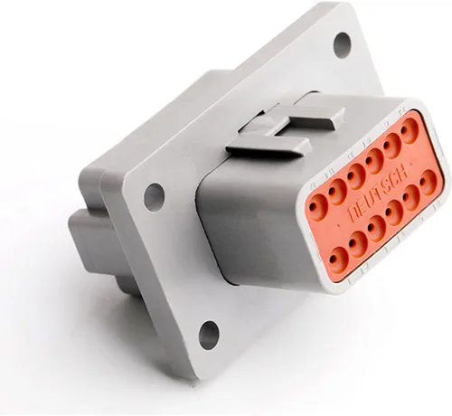 Vista 2 de Kits de Conectores Serie DT 3Pinos Grises con Brida Sellados para Cable Eléctrico Auto 14-20AWG (DT04-3P-L012)