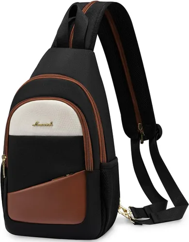 Vista 13 de LOVEVOOK - Mochila tipo bandolera para mujeres, convertible a bandolera cruzada, pequeño bolso para pañales, mochila resistente al agua