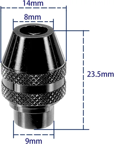 Vista 2 de 2 unids multi cambio rápido sin llave Chuck reemplazo para Dremel 4486 herramientas rotativas 3000 4000 7700 8200
