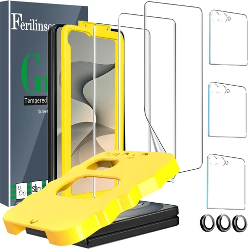 Vista 22 de Ferilinso Protector de pantalla de privacidad para Samsung Galaxy Z Flip 6 / Z Flip 7 FE [compatible con funda de teléfono], película