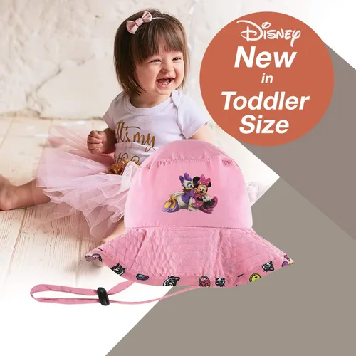 Vista 4 de Disney Minnie and Mickey Sun Boonie Sombrero para niñas y niños, 100% algodón