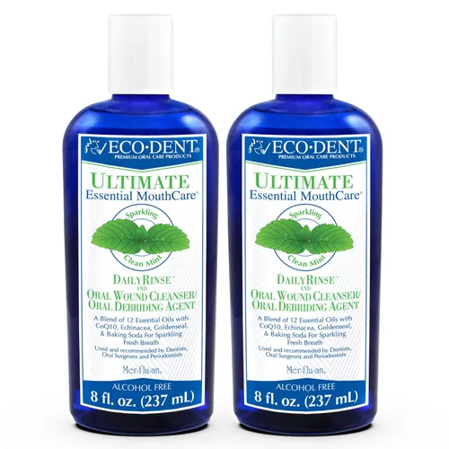 Vista 12 de Eco-Dent Enjuague bucal sin alcohol, menta - Ultimate Essential MouthCare, enjuague bucal para adultos, enjuague bucal de bicarbonato de sodio