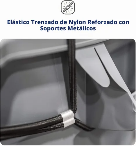 Vista 3 de Encased Bloqueo para botes de basura para animales/mapaches, cuerda elástica de nailon resistente y grande para exteriores