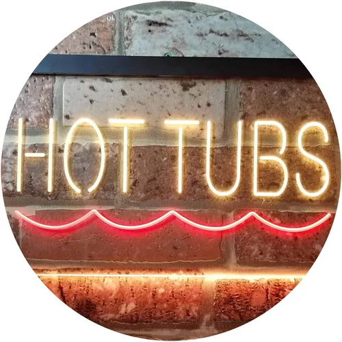 Vista 12 de ADVPRO Hot Tubs Supply Dual Color LED Neon Sign Blue & Red 12" x 8.5" st6s32-i3375-br