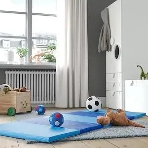 Vista 4 de Ikea M70552267 PLUFSIG Pelfsig Folding Gym Mat, Blue, 30.7 x 72.8 inches (78 x 185 cm)