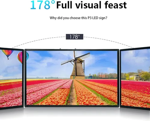Vista 7 de P3 40 "x25" Led Sign Pantalla de visualización digital de desplazamiento programable para tablero de mensajes de negocios Control Wifi de alta