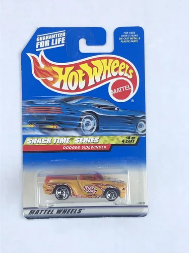Vista 4 de Hot Wheels Snack Time Series # 4 Dodge Sidewinder Color Amarillo #2000-16 Coche coleccionable Mattel Escala 1:64