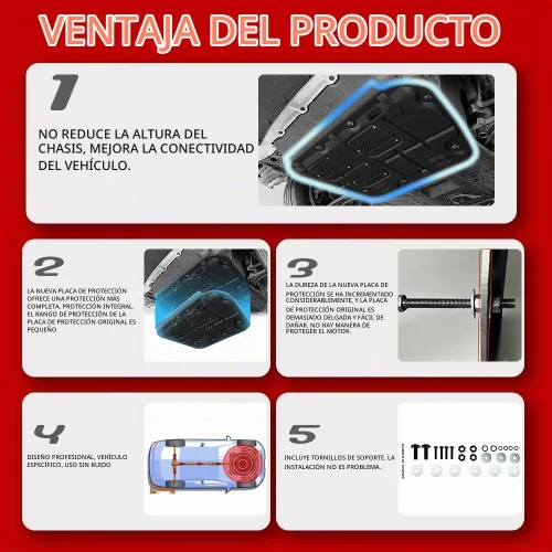 Vista 4 de Guardabarros para motor para Honda Accord 2008 2009 2010 2011 2012 Sedán de 4 puertas & 2.4L Protector contra salpicaduras frontal del motor