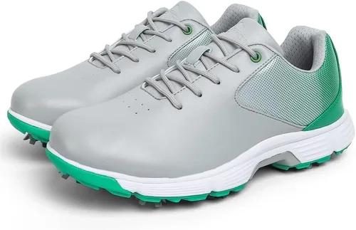 Vista 2 de Zapatos de golf impermeables para hombre, sin pinchos, para entrenamiento deportivo de golf, tenis clásicos para hombre, talla 13 14