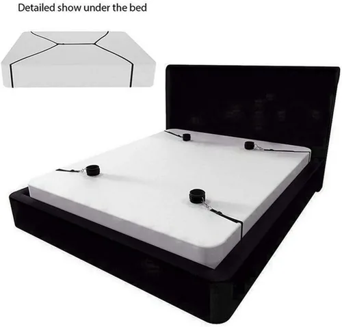 Vista 9 de Lazos sexuales para tobillos y muñecas para adultos, correas de cama tamaño King para colchón, cuerda de servidumbre y cuerda, pulseras sexuales