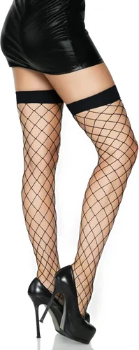 Vista 3 de Leg Avenue Women's Fence Fishnet Thigh Highs
