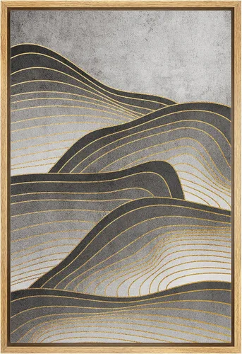 Vista 31 de NWT Impresión en lienzo enmarcado para pared, acuarela, grullas, pájaros volando, naturaleza salvaje, ilustraciones de arte moderno decorativo
