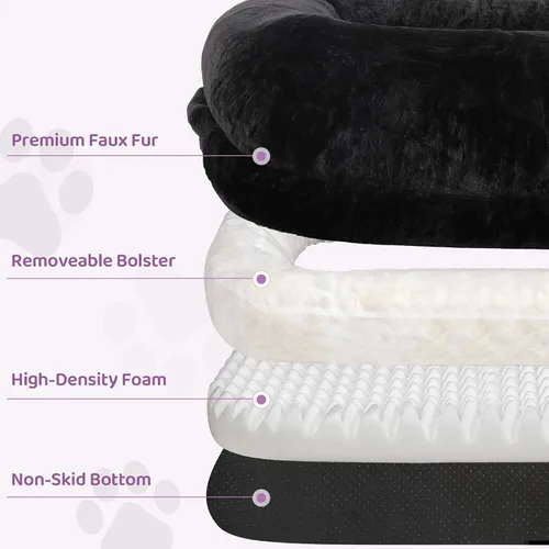 Vista 4 de Murago Cama humana para perros adultos, cama larga para perros de tamaño humano de 43 x 10 x 71 pulgadas, funda extraíble, diseño ortopédico