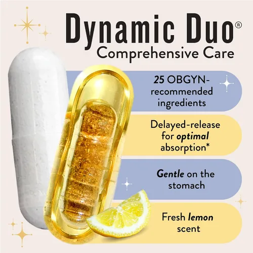 Vista 4 de Legendairy Milk Dynamic Duo - Vitaminas prenatales 2 en 1 prenatales para mujeres, vitaminas prenatales matutinas y nocturnas con DHA y folato