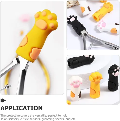 Vista 2 de FOMIYES 9 piezas de tijeras de piel muerta estuche protector de uñas tijeras pinzas para uñas protector de uñas pinzas de cutícula cubre cutícula