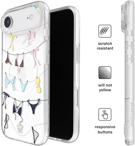 Vista 797 de VELVET CAVIAR Funda para iPhone 15, compatible con MagSafe, probada contra caídas de 10 pies, fundas protectoras de diseño, leopardo color rosa
