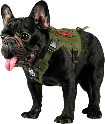 Vista 33 de OneTigris - Arnés táctico para perros pequeños, chaleco de servicio sin tirones para perros pequeños