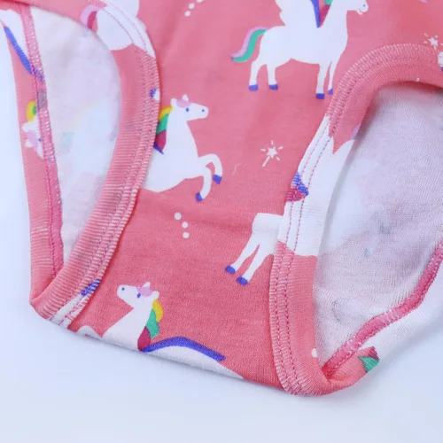 Vista 2 de Sladatona Ropa Interior Suave para Niñas Pequeñas y Niños Pequeños, Bragas Transpirables y Cómodas Rojo albaricoque.