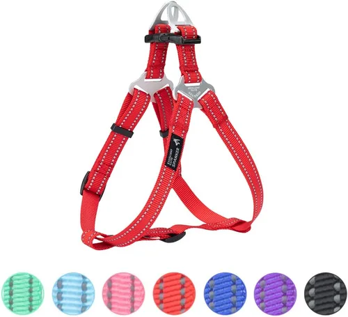 Vista 13 de EXCELLENT ELITE SPANKER Arnés sin tirones ajustable de nailon fácil de poner, correa para el pecho con reflectante y anillo de correa para perros
