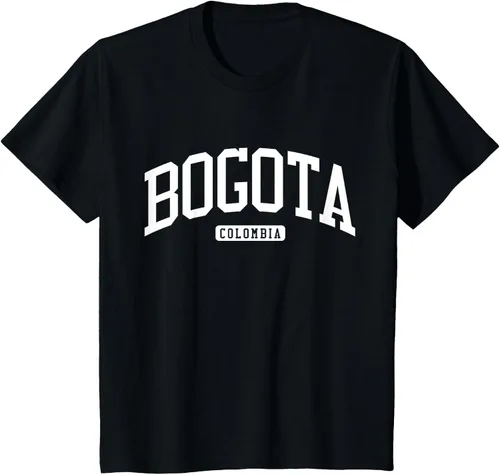Vista 44 de Camiseta estilo universitario de Bogotá Colombia, Negro
