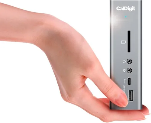 Vista 2 de CalDigit TS3 Plus Thunderbolt 3 Dock - Carga de 87W, 7 puertos USB 3.1, USB-C Gen 2, DisplayPort, ranura para tarjeta SD UHS-II, Gigabit Ethernet