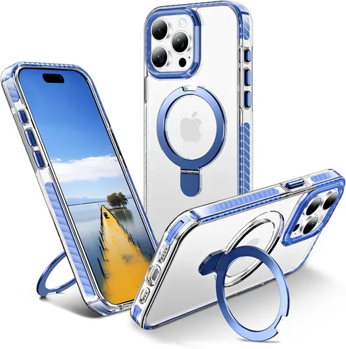 Vista 40 de UMIONE - Funda con diseño de anillo magnético giratorio de 360° para iPhone 11, soporte de bucle invisible integrado, compatible con Magsafe, funda